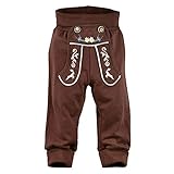 trachtenmode kinder BESONDERE QUALITÄT: Die Trachten Laufhose mit bequemem & elastischem Rippbund an Leib und Bein verfügt über ein angenehmes Tragegefühl durch weiche Baumwolle.
