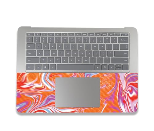 Image of MightySkins Carbon Fiber Skin Compatible With Microsoft Surface Laptop Studio 2 (2023) Full Wrap Kit - Orange Swirl | Protective, Durable Textured Carbon Fiber Finish | Easy To Apply | Made in the USA