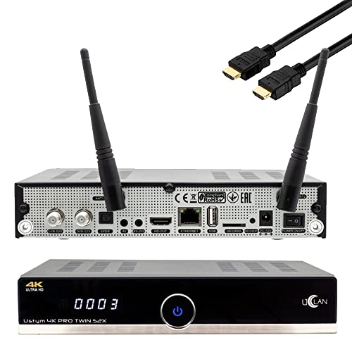 Récepteur Satellite 4K UHD Uclan Ustym 4K Pro Combo - Linux Enigma2 - DVB-S2/C/T2 - Neuf Sous Boîte