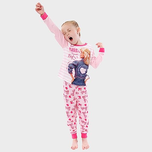 Barbie Pajamas | Girls PJs and Scrunchie Set | Pajama Set | Girls Sleepwear | Official Merchandise2