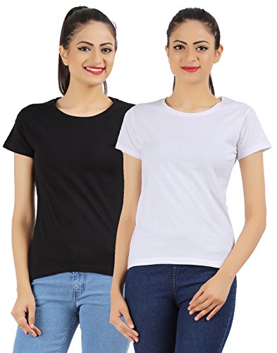 Image of Ap'pulse Women's Combo Regular Fit T Shirt (Pack Of 2)