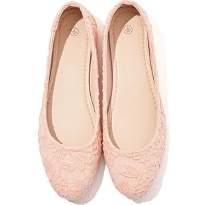 Dress Shoes for Women Round Toe Flats Shoes Lace Ballet Flats Dressy Comfortable Foldable Flats Low Heel