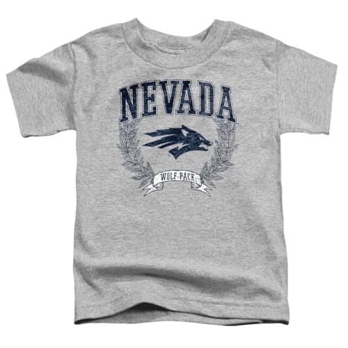 LOGOVISION University of Nevada Laurels Dark Kids T Shirt (4) for Toddler Boys and Girls, Athletic Heather