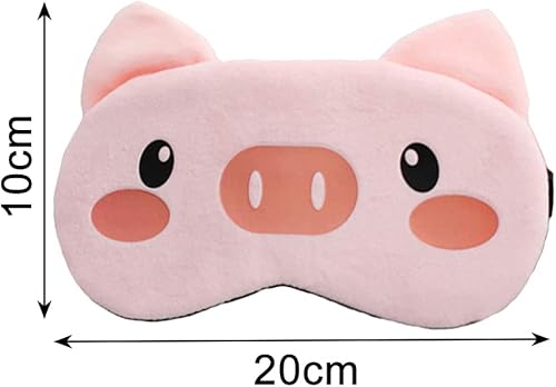 Miniatura 2 de Linda máscara de ojos de cerdito para dormir, máscara de ojos multifunción con diseño de cerdito de dibujos animados, cubierta elástica para ojos