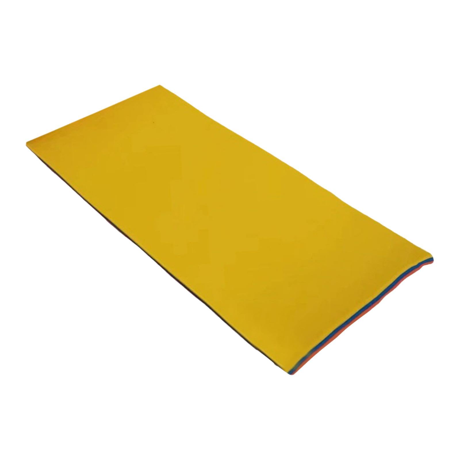 Vaveren Water Floating Mat Floating Pad Blanket Water Recreation XPE Foam 3 Layers Unsinkable Floating Water Pad Floats Mattress for Lake River Pool, Yellow Blue Red