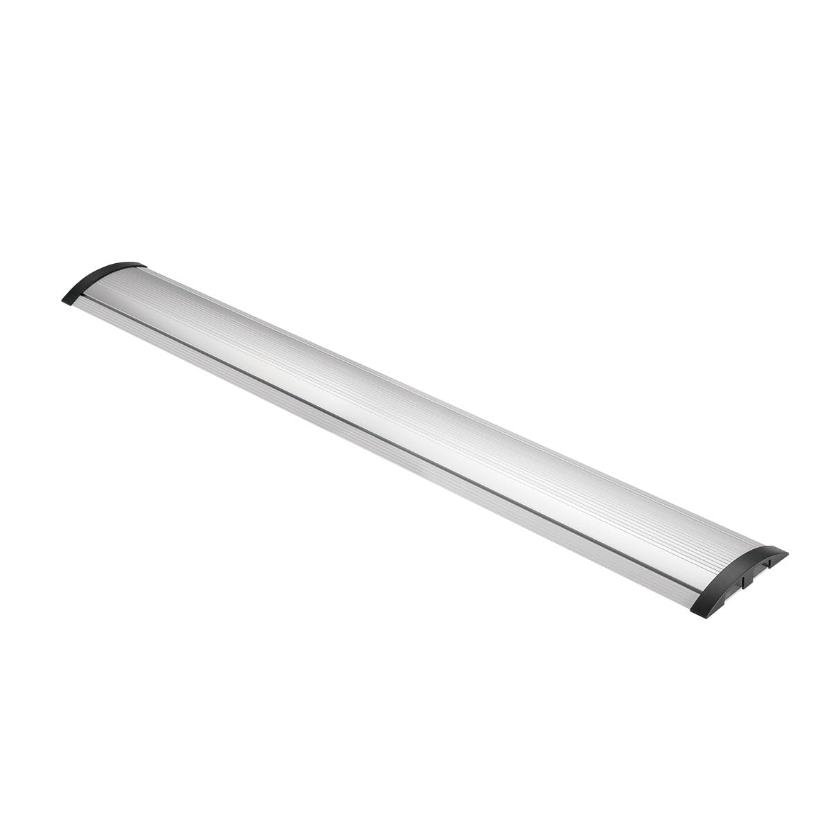 LogiLink Fußboden Kabelabdeckung Kabelkanal aus Alu & ABS, individuell kürzbar, Doppelkanal, Maße: 1104x139x22mm, Farbe: Silber