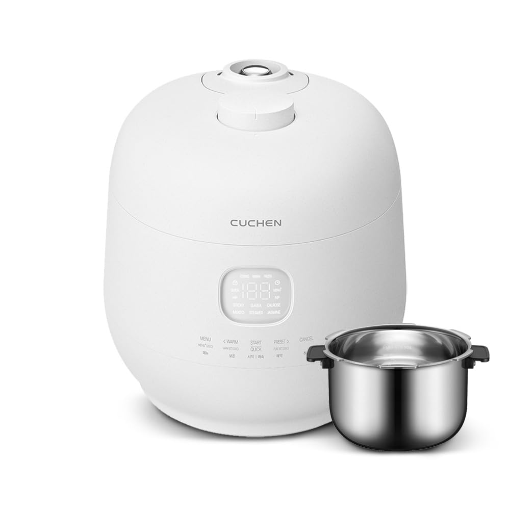 [CUCHEN] CRH-TWS0610PWUS, podgrzewacz indukcyjny IH dwuciśnieniowy szybkowar do ryżu, 6 osób, 6 filiżanek, 1,14 l (niegotowany) 12 filiżanek, 2,28 l (gotowany), pełny garnek wewnętrzny ze stali