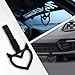 Lyxheth 2PCS Heart shaped Car Handle Straps, Heart Car Accessories, Ring Hearts Shaped Cars Hand Strap Drift Charm, Universal Handle Keychains Accessory Suitable for Cars Bus (Black+balck)