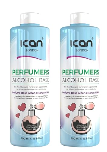 ican London Perfumers Alcohol Base DIY Perfume Base Make your own Perfume 2 x 500ml