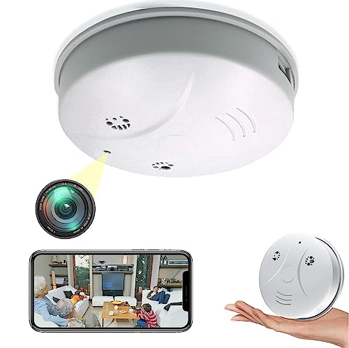 braosusner Camera Smoke Detector WiFi HD 1080P Cameras Wireless Small Nanny Cam for Home Surveillance Security Cam Indoor/Outdoor Wireless