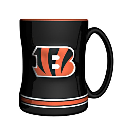 NFL Cincinnati Bengals Sculpted Relief Mug 14-ounce Black