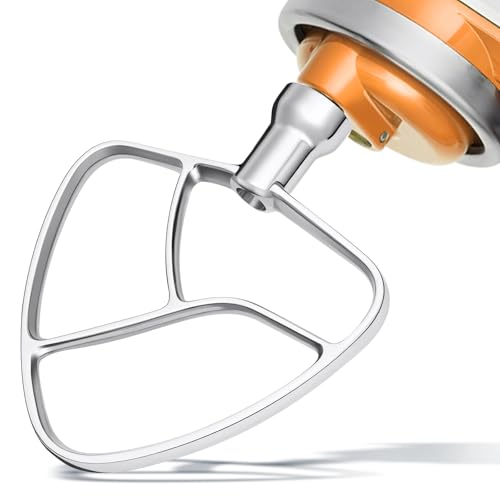 Image of Flat Beater Replacement Fit for Kitchen aid 5Qt Bowl Paddle Attachment for Tilt-Head Stand Mixers K45B,Stainless Steel Pastry Beater /No Coating /Dishwasher Safe