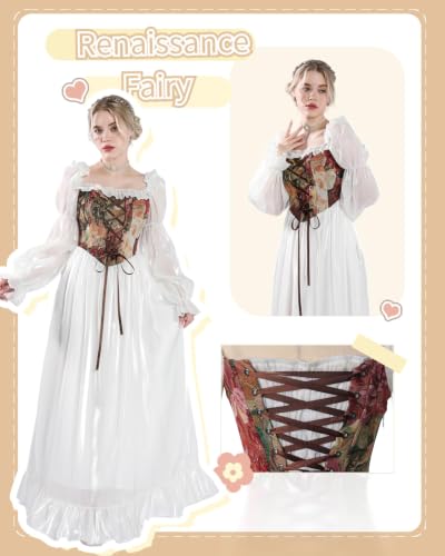NSPSTT Renaissance Dress, Fairy Red, XX-Large - Image 5