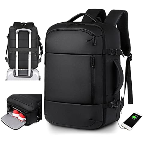BAGZY Cabin Bag 45x36x20 New Easyjet Backpack Compatible Maximum Size Holdall Cabin Luggage Easyjet Under Seat Cabin Bag, 15.6 Inch Laptop School Anti Theft Rucksack(Black) Cover