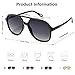 SOJOS Retro Polarized Aviator Sunglasses Womens Mens Classic 70s 80s Vintage Trendy Square Aviators SJ2174, Black/Grey