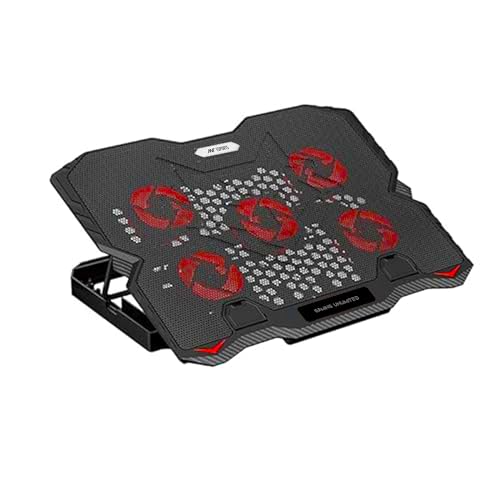 Ant Esports NC190 Laptop Cooling Pad Laptop Cooler with Mobile Holder 1 * 1 125mm and 4 * 1 60mm Quite Red Fans LED Display Laptop Holder 5 Height... - Image 2