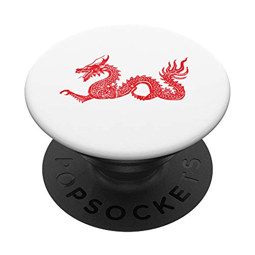 Japanese Asethetic Dragon Grunge Kanji Japan 90s Vintage PopSockets PopGrip: Impugnatura per Telefoni Cellulari e Tablet Intercambiabile