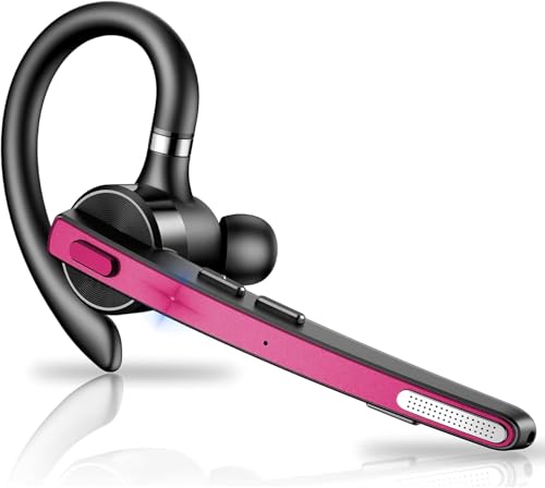 #VerdientProvisionen<br>Bluetooth Headset V5 3 Wireless Freisprech Telefon mit CVC 8 0/ENC Dual Mic APTX Mute Zwei Geräte Verbindung Headset Handy Rosarot