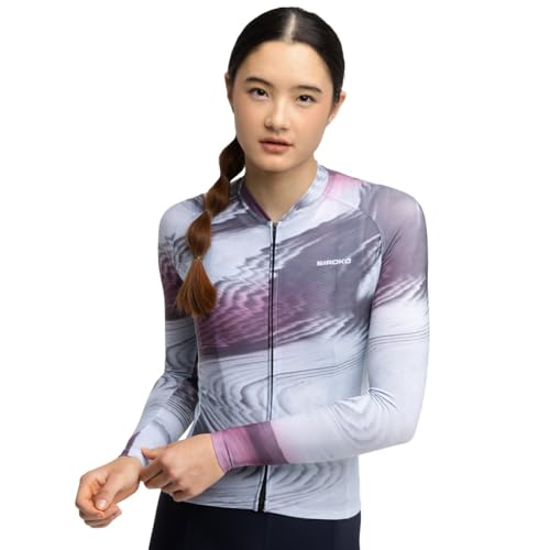 SIROKO - Maillot Ciclismo Manga Larga para Mujer M2-W Sancy - XS - Gris