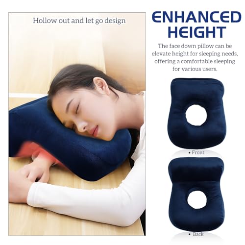 Almohada ergonómica azul 32x24 cm con diseño L miniatura 5