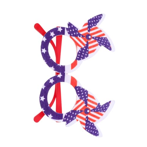minkissy Patriotic Independence Day Glasses Decorative Party Eyewear Non-woven Plastic for 4th of July Festivity