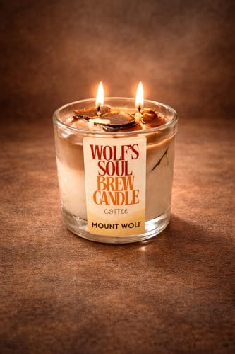 Image of Wolf's Soul Brew Coffee Latte Ice Candle | Luxury Cafe-Inspired Scented Candle | Dual Wick | Rich Coffee Aroma | Premium Home Decor & Gift