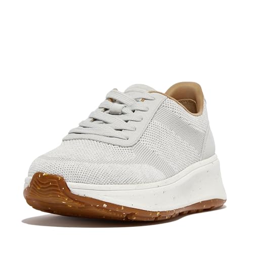 FitFlop F-Mode E01 Knit Flatform Sneakers Tiptoe Grey 5 M (B)