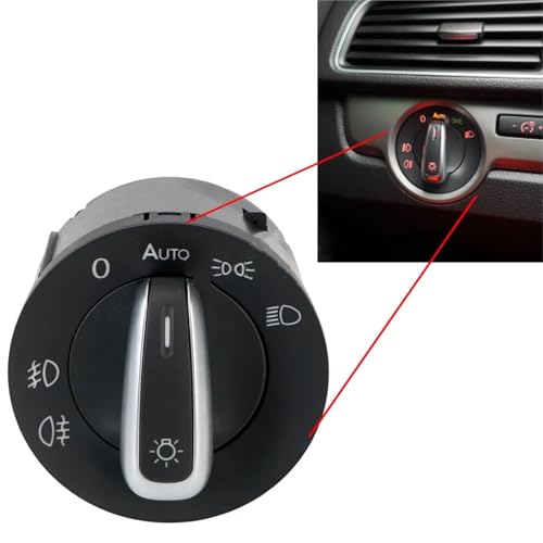 Interruptor de luces con acabado cromado 5ND941431B para VW Sharan y Caddy 4