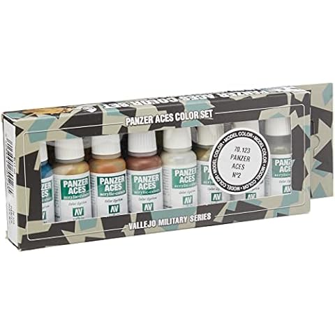 Vallejo 070123 Farbset, Set 2 - Panzer - Holz Cover