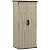 Suncast 22 Cubic Feet Capacity Tall Plastic Vertical Outdoor Shed for Garden, Backyard, Patio, or Pool Supplies Storage, Brown