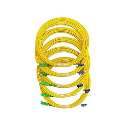 SEIRNHaBb 50PCS G657D 3.0mm Optical Fiber Cable SC Fiber Optic Patch Cord Simplex Single Mode Fiber Optic Patch Cable Yellow(53M)