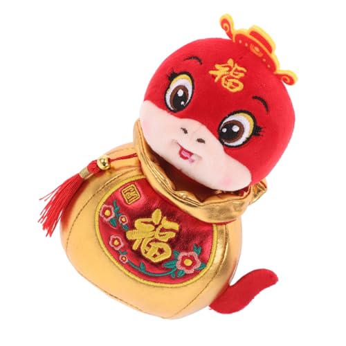 OUNONA 福運を呼ぶ柔らかい蛇ぬいぐるみ 吸盤付き 旧正月飾り 干支蛇マスコット 抱き枕や部屋の装飾に 祝福と魅力を込めた正確な仕上げ