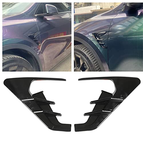 Image of Turn Side Camera Cover, Side Camera Turn Indicator Cover Replacement Side Camera Turn Cover for for 2017-2022 (Glossy Black)