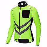 [Alta visibilidad y diseño reflectante] - la chaqueta de ciclismo tiene tela reflectante, garantiza la seguridad cuando se conduce de noche. Al mismo tiempo, el color brillante de las chaquetas de ciclismo puede servir como advertencia. Adecuado para andar en bicicleta, trotar y correr de noche.