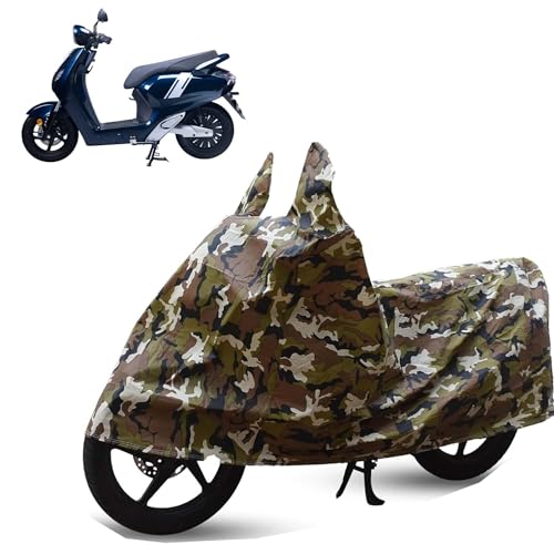 Image of Sulfar Bike Cover for Bounce Infinity E1 (EV) (Electric Scooter) | Waterproof, Dustproof & UV Protected | All Weather Two Wheeler Cover (Army Green) New 2026 Variants