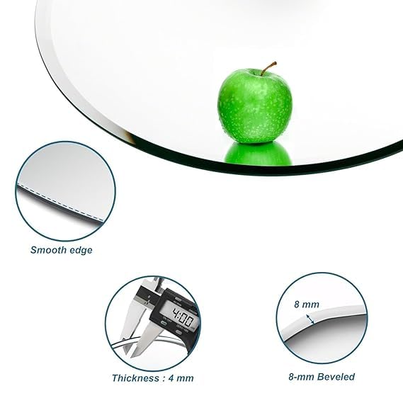 Image of Oval Wall Mirror for Bathroom, Bedroom, or Entryway | Frameless Vanity Mirror with Rounded Edges | Sleek Contemporary Design for Sink Area, or Dressing Table (12x18inch)