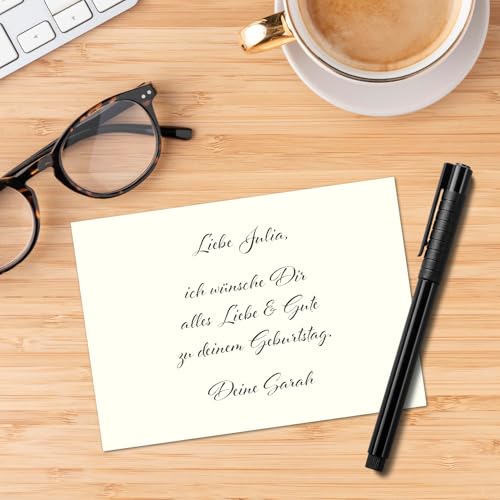 50 Einzel-Karten DIN B6-12,0 x 17,0 cm - 240 g/m² - Naturweiß - Tonkarton - Bastelkarton - Bastelkarten - blanko Postkarten