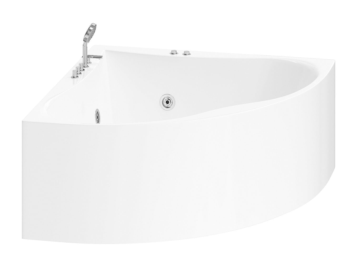 Vente-unique - Baignoire balnéo d'angle - 135 x 135 x 57 cm - 263 L - AGYNESS