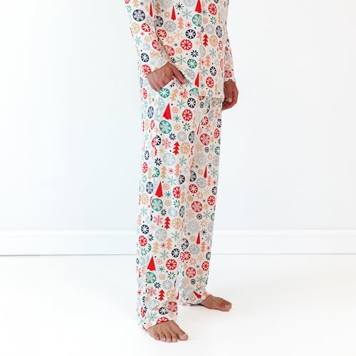 Image of Little Sleepies Mens Pajama Pants, Soft Viscose from Bamboo PJ Bottoms for Family Matching Set, Mens Sleepwear PJs w /Pockets