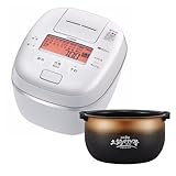 【WEB限定】 タイガー魔法瓶(TIGER) 炊飯器 5.5合 圧力IH式 ご泡火炊き 日本製 ごほうびだき 土鍋かまどコート釜 ホワイト JPI-S10NW