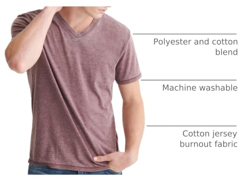 Image of Lucky Brand Men's Venice Burnout V Neck Tee