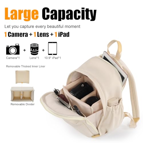 Fashion Camera Backpack for DSLR with Laptop Compartment