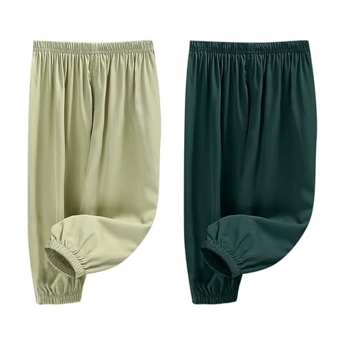 2 Pack Boys Girls Pants Casual Jogger Pants Elastic Waist Lounge Pants Comfy Sports Pants Soft Pajamas Pants Trousers