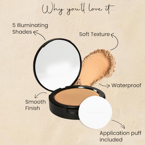 COLORESSENCE Starlet Compact Powder with Free Applicator Puff | Makeup Setting Powder | Makeup Baking Powder | Matte Compact Powder |Lightweight | Oil Control Face Powder | Dusky - Image 3