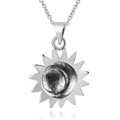 Aeravida Couple Love Celestial Sun And Moon 925 Sterling Silver Necklace #TOP2