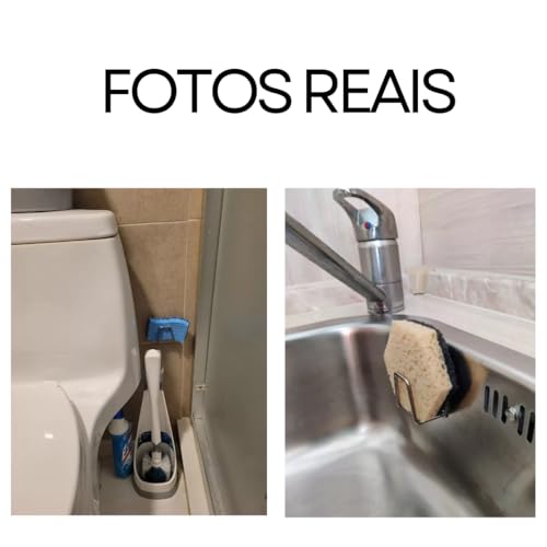 Kit 4 Suportes de Esponja Inox – Gancho Adesivo para Pia, Cozinha e Banheiro, Fixação Forte, Inoxidá