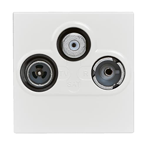 Legrand - Prise TV-R-SAT DAB+ Mosaic 2 modules - blanc