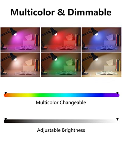 Meogety Dimmable Led Light Bulbs Color Changing, E26 Led Bulb Mood Lighting, Multicolor Smart Light Bulbs With Rgbw Colored Lamp Remote Control Included (4 Pack) #TOP1