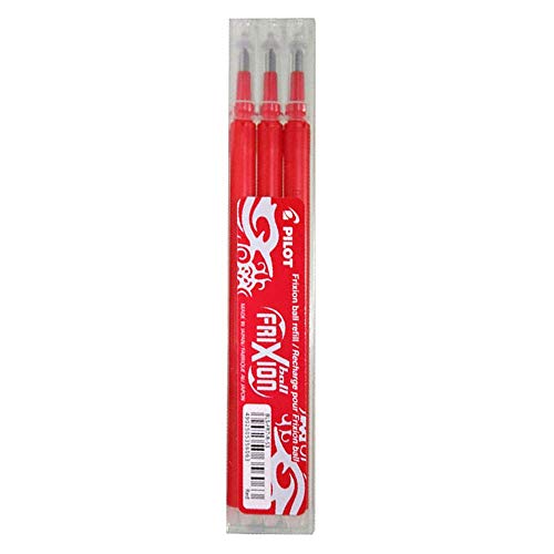 Image of Pilot - Set Of 3 Frixion Ball Refills - Red - Medium Point