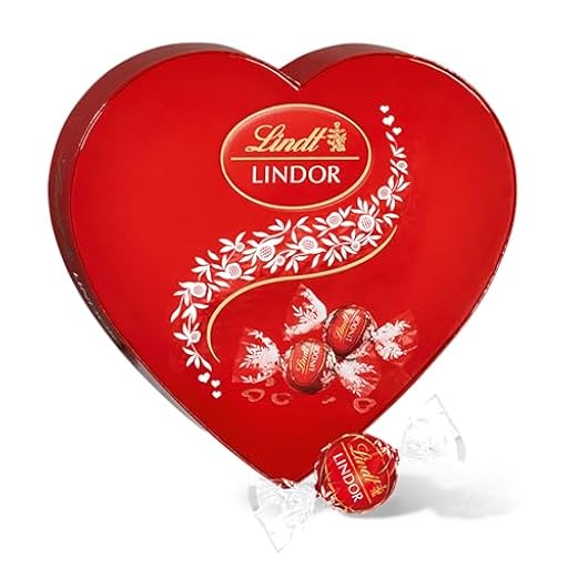 Lindt LINDOR Bombón Corazón Chocolate con Leche San Valentín, caja con aprox 16 bombones con forma de corazón para regalar, chocolate cremoso, bombones para regalar, 16 bombones, 200g | Ya disponible en tu tienda friki favorita! En mundofriki.es!